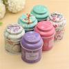 New Mini Vintage Palace Iron Storage Can Candy Cosmetics Storage Box Metal Can Tea Coffee Sugar Storage Jars Christmas Gift LS