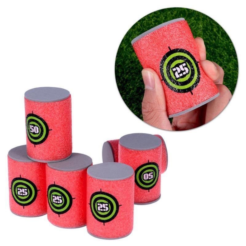 6 шт. Eva Soft Bullet Target Foam Can Target Dart Foam Gun Shoot Kids Toy для Nerf N-strike Blasters