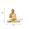 Новая статуя сидящего Будды для декора дома и офиса, статуя идола из мраморной пыли из смолы 15 дюймов