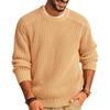 Autumn Winter Men Knit Pullovers Men Solid Mock Neck Casual Knitted Sweater Men Long Sleeve Loose Knitwear Sweaters
