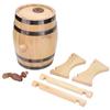 1.5L Household Mini Pine Wood Wine Barrel Keg Wooden Beer Brewing Equipment Wood Color 1.5L