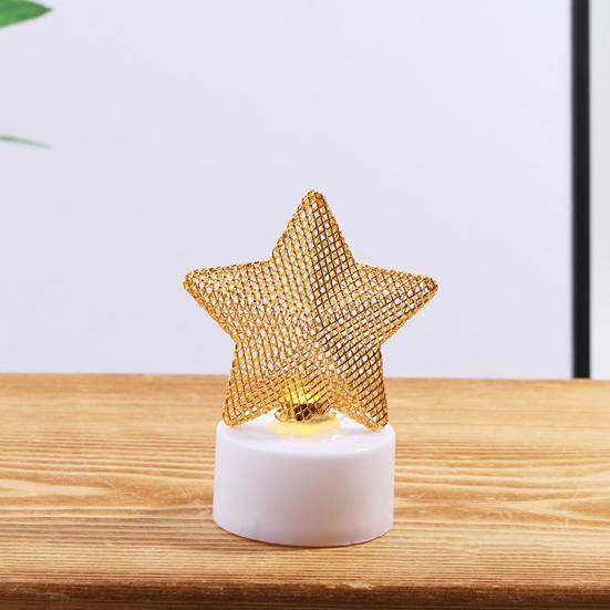 Звезда Луна железная художественная сетка подсвечник свеча лампа в деревенском стиле форма для дисплея Рамадан Ид Мубарак праздничное украшение