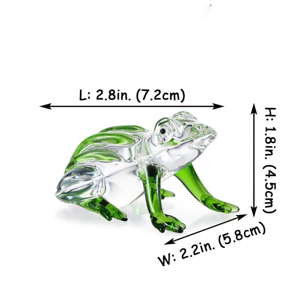 Crystal Home Decoration Ornaments Green Frog Ornament Pretty Glass Ornament Home