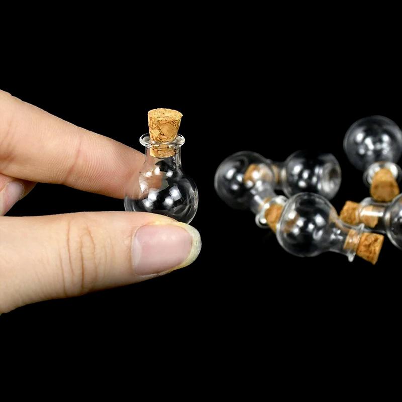 10 шт. Маленькие стеклянные бутылочки с пробковыми крышками, Декор своими руками, Мини-стеклянные флаконы с пробкой, Стеклянные флаконы для сообщений, Бутылочки для желаний