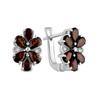 Серебряные серьги с натуральным гранатом 2.813ct (2104155)