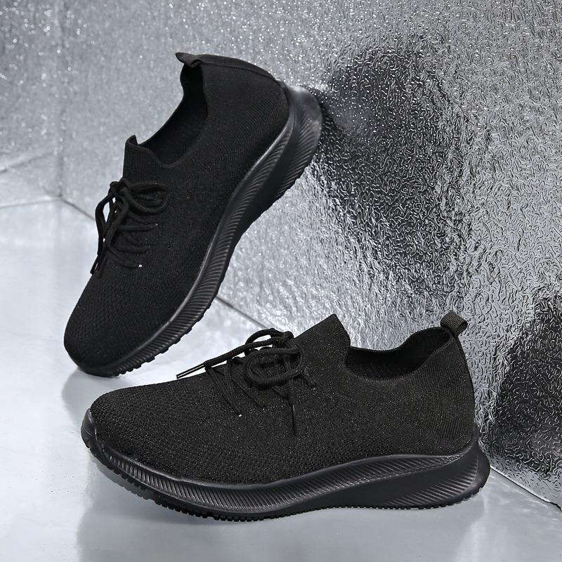 Распродажа женской обуви 2024 года, новые сетчатые женские вулканизированные туфли, дышащие женские кроссовки, однотонные, на низком каблуке, на шнуровке, женская повседневная обувь