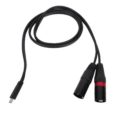 Кабель Type C на двойной XLR Y-разветвитель Кабель USB C на XLR (папа) Аудиокабель для телефона Усилитель мощности Активная колонка