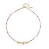 New Color Necklace Summer Small Fresh Natural Stone Beaded Necklace Bohemian Holiday Style Clavicle Chain