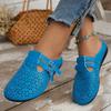 Fashion Women's Summer New Fashion Metal Buckle Designer Sandals Outdoor Wedge Casual Comfortable Beach Flip Flop Zapatillas Muje