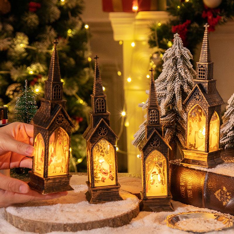 2024 Рождественский светодиодный ночник Санта-Клаус Снеговик Фонарь Лампа Настольное украшение Рождественское украшение для дома Рождественские подарки