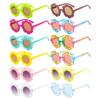 Красочные детские солнцезащитные очки с подсолнечником в круглой оправе для вечеринки в стиле дискотека