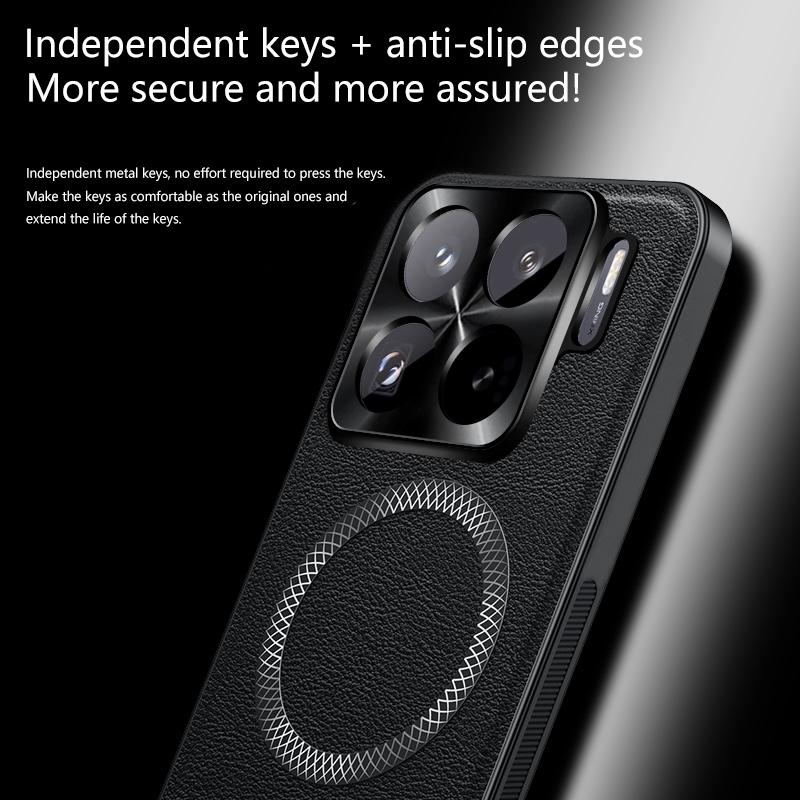 Ретро кожаные магнитные чехлы для телефона для Xiaomi 15 Ultra 12 13 14 15s Pro 14T 14 Ultra Бизнес Защита камеры Противоударный чехол