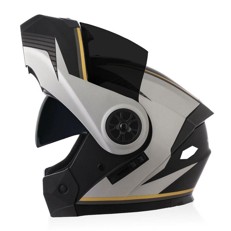 Modular Flip-Up Motorcycle Helmet With Dual Visors All-Season Riding Street Touring Commuting