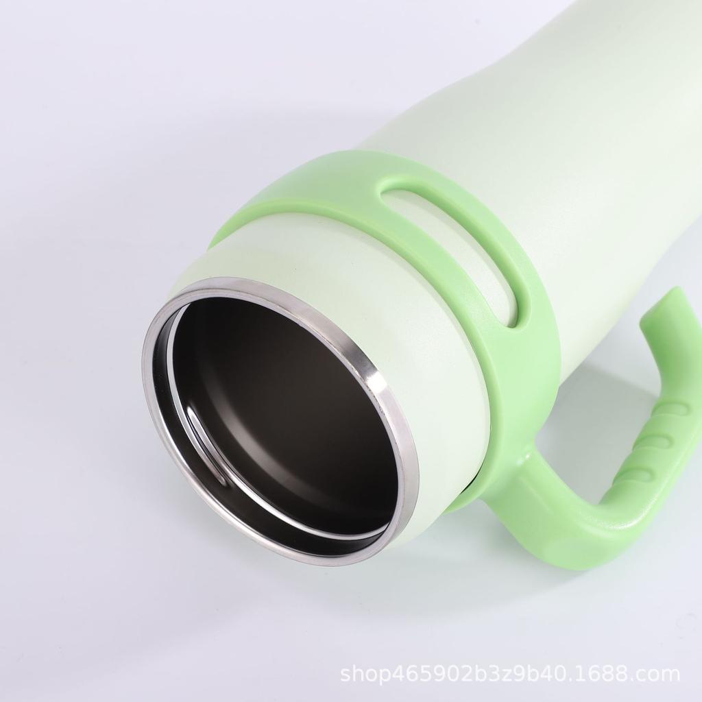 Соломенная кружка Big Mac из нержавеющей стали, большая емкость, 40 унций, кружка для льда, автомобиль с ручкой, автомобильная кружка