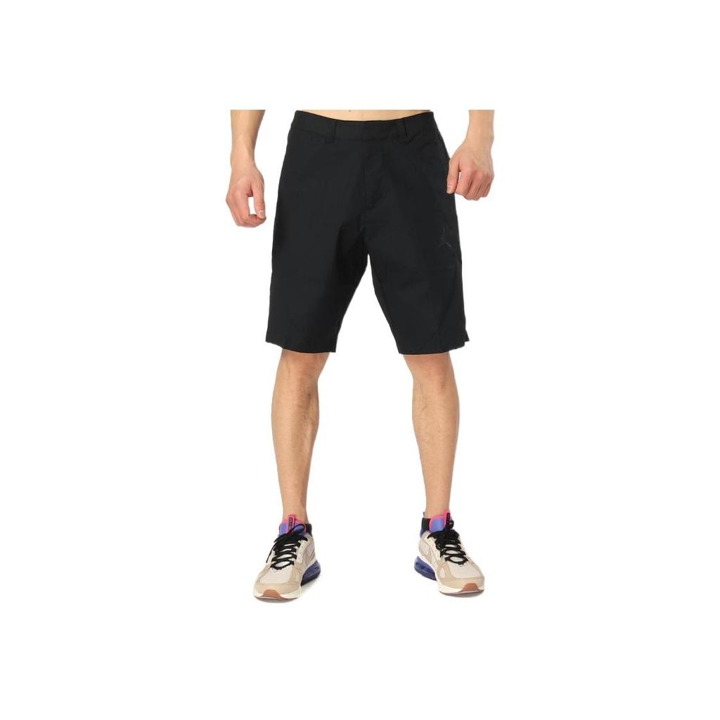 Jordan Шорты мужские прямые эластичные с принтом логотипа, однотонные, черные 914421-010