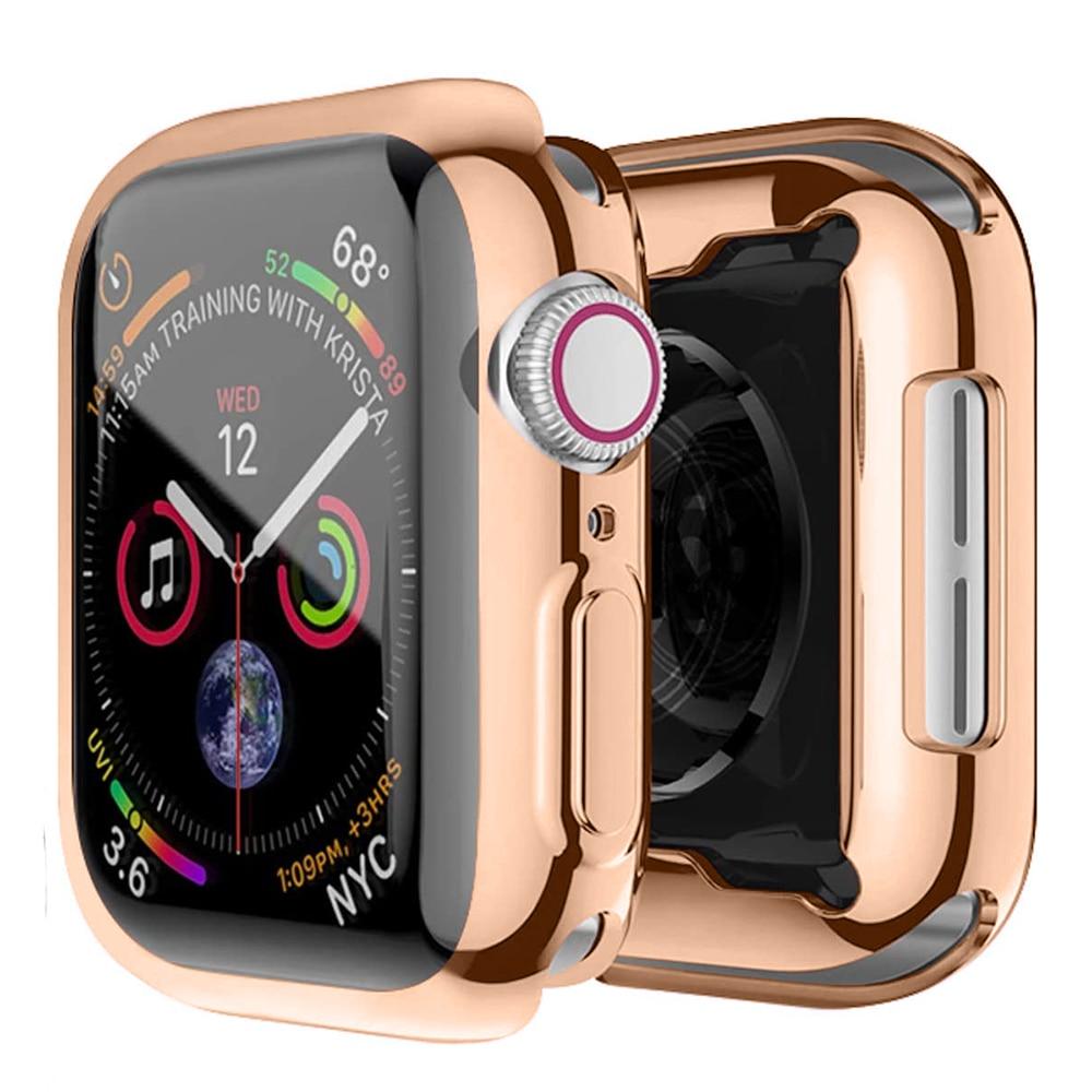 Тонкий чехол для часов 360 для Apple Watch Case 7 6 SE 5 4 3 2 1 42 мм 38 мм, мягкая прозрачная защитная пленка из ТПУ для iWatch 4 3 44 мм 40 мм