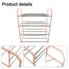 4-layer Metal Shoe Rack Black Easy Assembly Large Capacity Shoe Rack