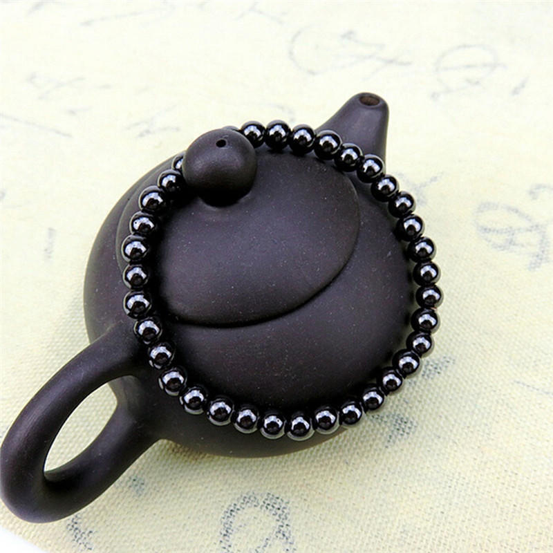 Weight Loss Round Black Stone Bracelet Health Care Magnetic Therapy Bracelet