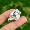 Natural Pyrite Gemstone Promise Flower Gold Ring Size 10.5 925 Sterling Silver