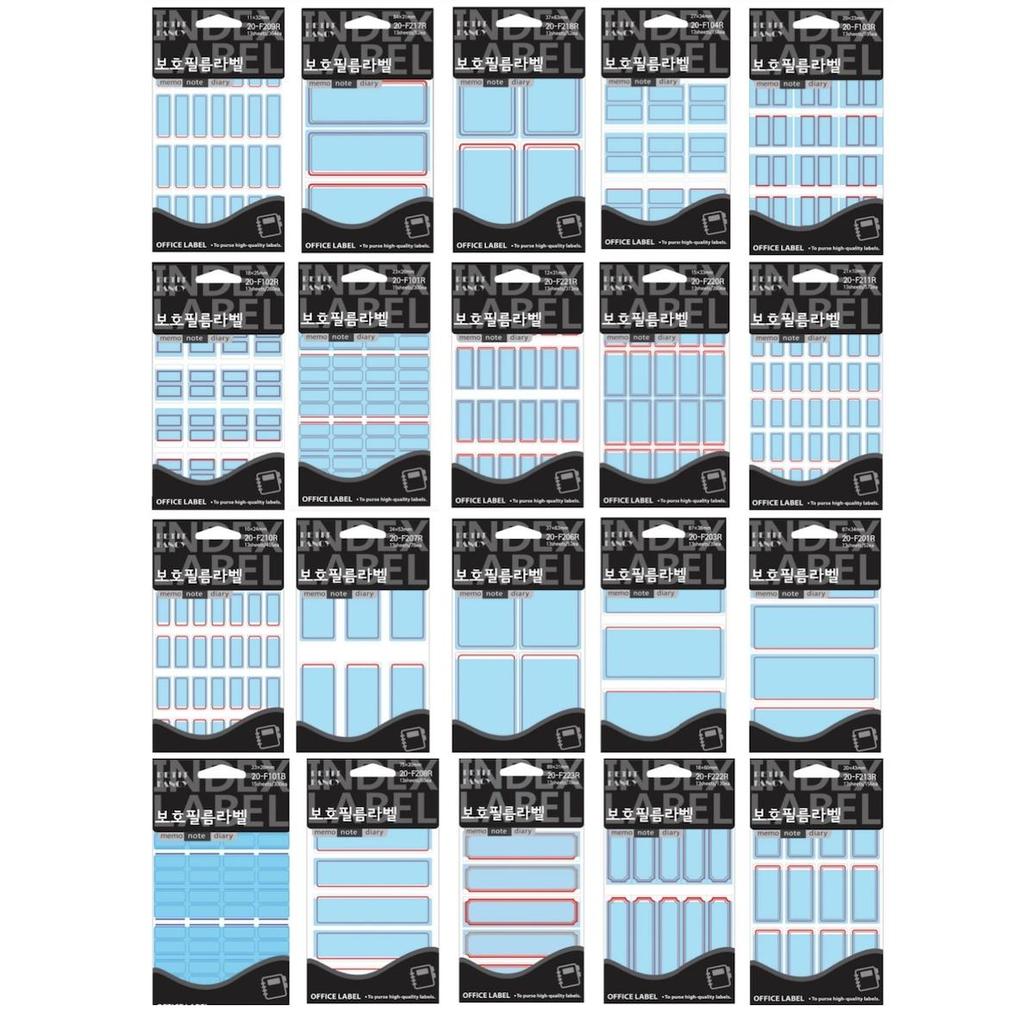 Petit Fancy Защитная пленка Наклейки с индексными этикетками (по 10 шт. каждая) Индексная этикетка / Этикетка категории / Офисная этикетка / Наклейки с метками / Инструменты для маркировки — 42 варианта