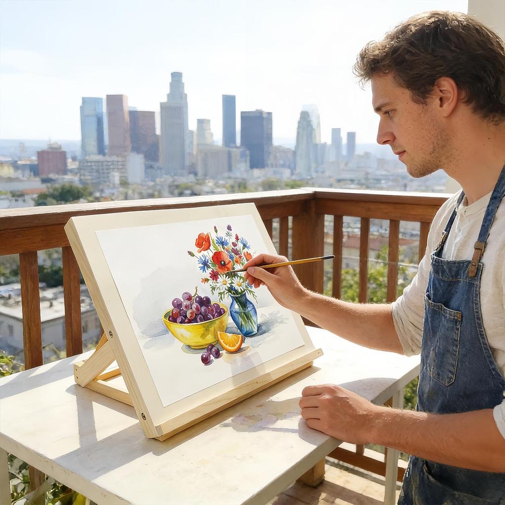 Деревянный настольный мольберт Складной мольберт Настольный регулируемый холст painting stand для взрослых начинающих подростков