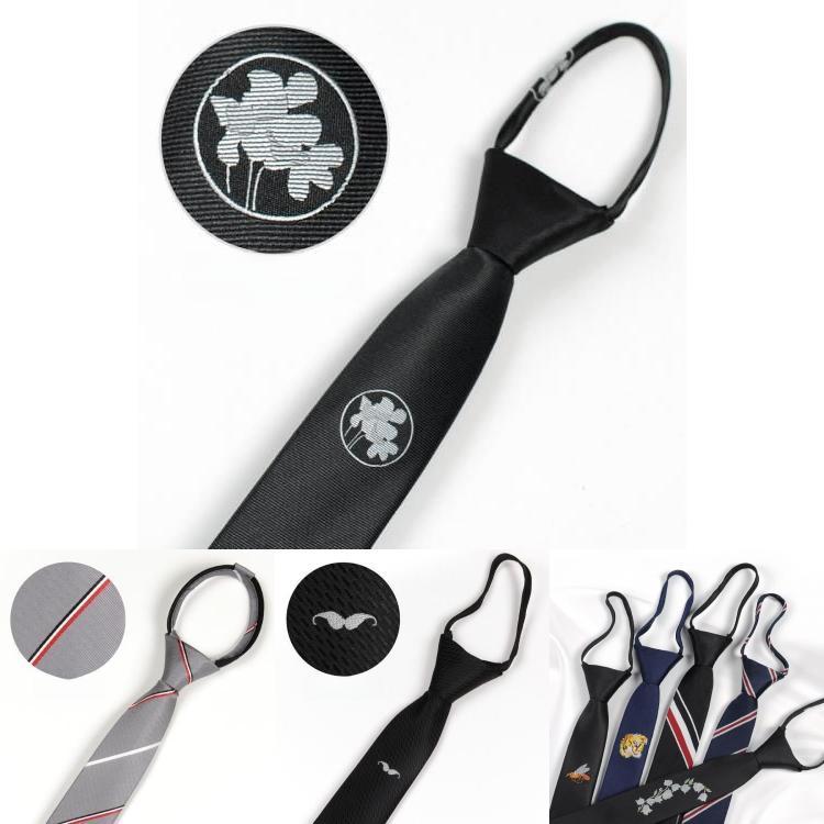 Вышитый галстук с тигром для детей из полосатой шерсти для школы или повседневной носки