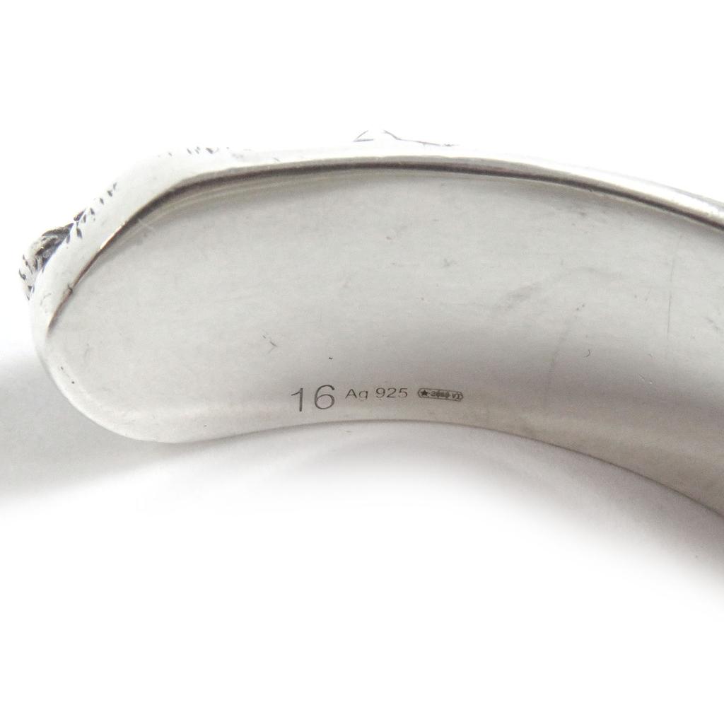 Great GUCCI Bangle Cat head Double G Le Marche des Merveilles Silver Turquoise Red Used