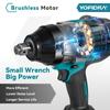 Yofidra 3300N.M 3/4" Brushless Electric Wrench 4 Gears Cordless Rechargeable Efficient Car Repair Power Tools For 18V-21V Battery
