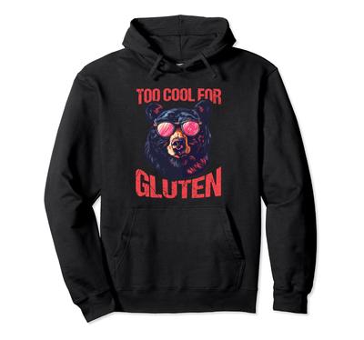 Gluten Too Cool для целиакии Безглютеновая антиглютеновая толстовка с капюшоном