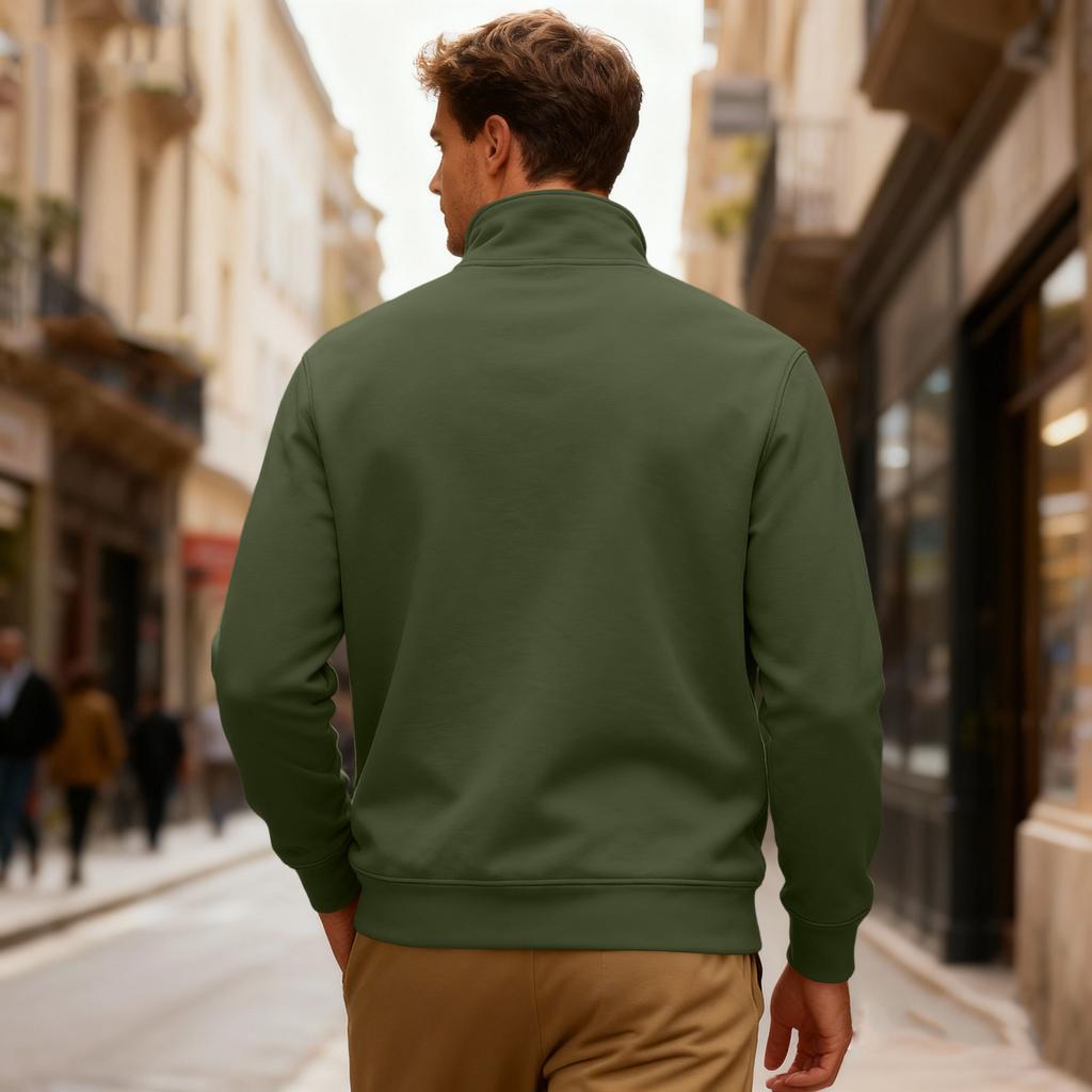 Мужской флисовый круглый воротничок с флисовой толстовкой однотонного цвета и флисовой флисовой курткой