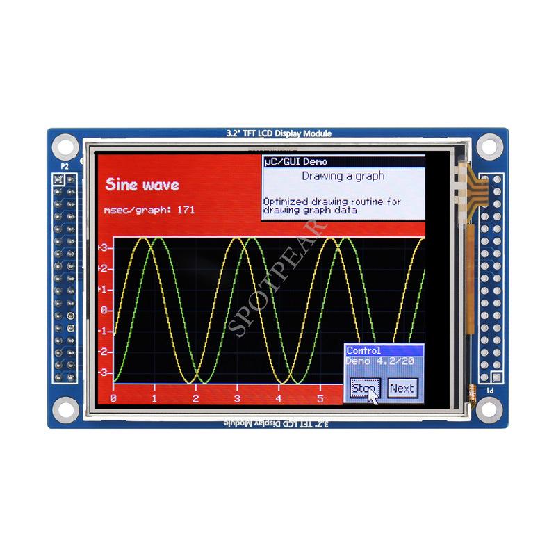 3,2-дюймовый цветной резистивный сенсорный TFT LCD-экран, разрешение 320x240