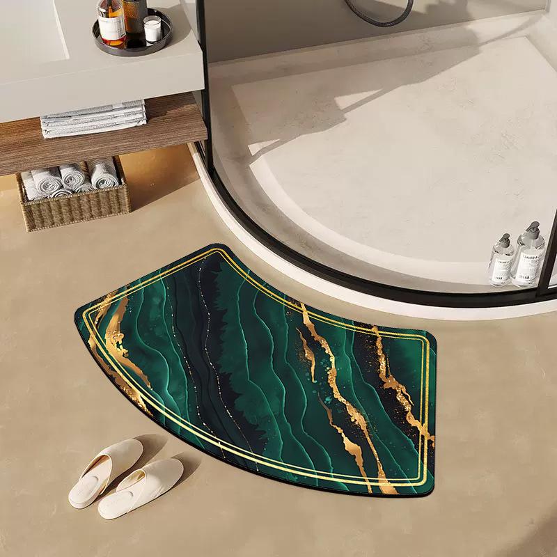 Living Room Floor Mat Rubber Non-slip Bottom Easy to Clean Rugs Super Absorbent Bath Mat Quick-drying Bathroom Mats