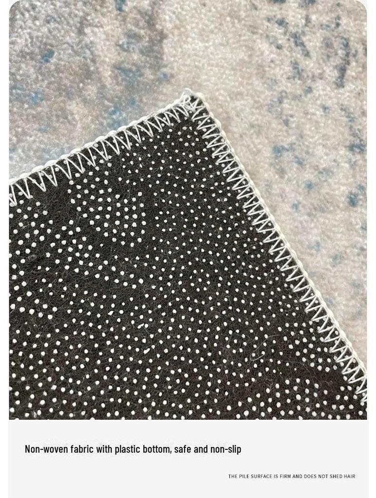 Nordic Style Non-Slip Living Room Carpet: High-Grade Coffee Table Blanket & Bedroom Floor Mat