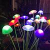 LED solar jellyfish lamp silicone mushroom ground plug lamp outdoor garden courtyard atmosphere decoration lawn lamp