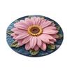 3D Sunflower Area Rug Absorbent Quick Dry Plush Diatomaceous Earth Floor Mat Non-slip Living