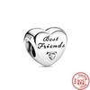 925 Sterling Silver Angel Mom Family Heart Series Shine Beads Fit Original Fashion Charms Bracelets Women DIY Jewelry