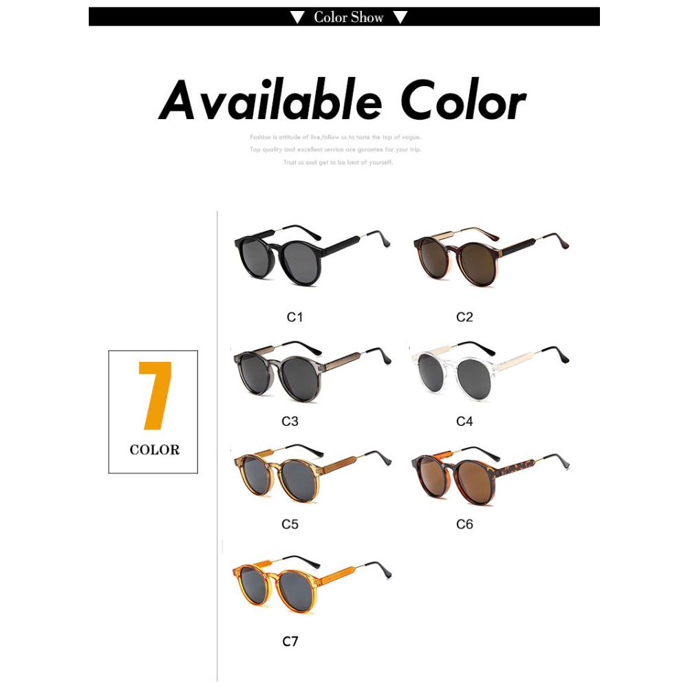 Круглые солнцезащитные очки в стиле ретро для женщин и мужчин, брендовый дизайн, прозрачные женские солнцезащитные очки