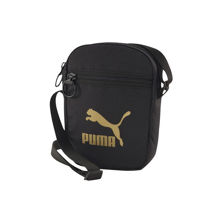 Puma Gold Label Sports Fabric Crossbody Shoulder Bag Unisex bags Black 076927-01