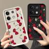 Чехол Cherry Shockproof для Xiaomi 14t 13t Poco X6 X5 F6 Pro Remdi Note 14 13 12 11 10 Pro Мягкий силиконовый матовый защитный чехол для объектива от падения