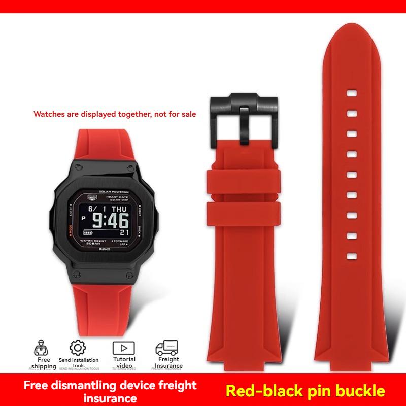 Для серии G-SHOCK Casio DW-5600 GM-5600 GW-B5600 DW5600/60 GW-M5610 GA2100 силиконовый полимерный ремешок браслет с цепочкой