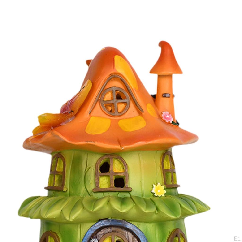 Сад Цветок Дом Статуя Ночной Светильник Подарки на Новоселье Смешная Фигурка Из Смолы Солнечный