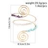 Punk Irregular Stones Spiral Upper Arm Cuff Bangles for Women Vintage Adjustable Open Arm Bracelets Couple Jewelry Steampunk New