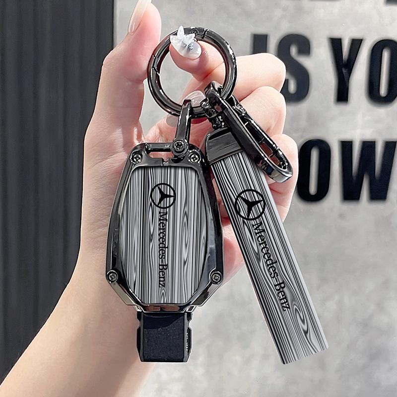 AABID1 Car Key Case Cover Key Bag Shell Fob For Mercedes Benz A B C S Class AMG GLA CLA GLC W176 W221 W204 W205 Key Bag Accessories