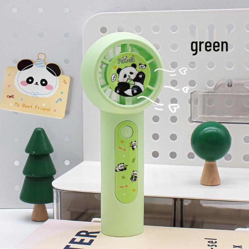 2026 Handheld Cartoon USB Rechargeable Silent Mini Fan with Custom Logo