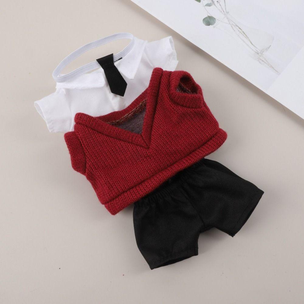 Knitted Sweater 20cm Dolls Overalls DIY Gift Toys Plush Doll's Clothing  Collection Gift