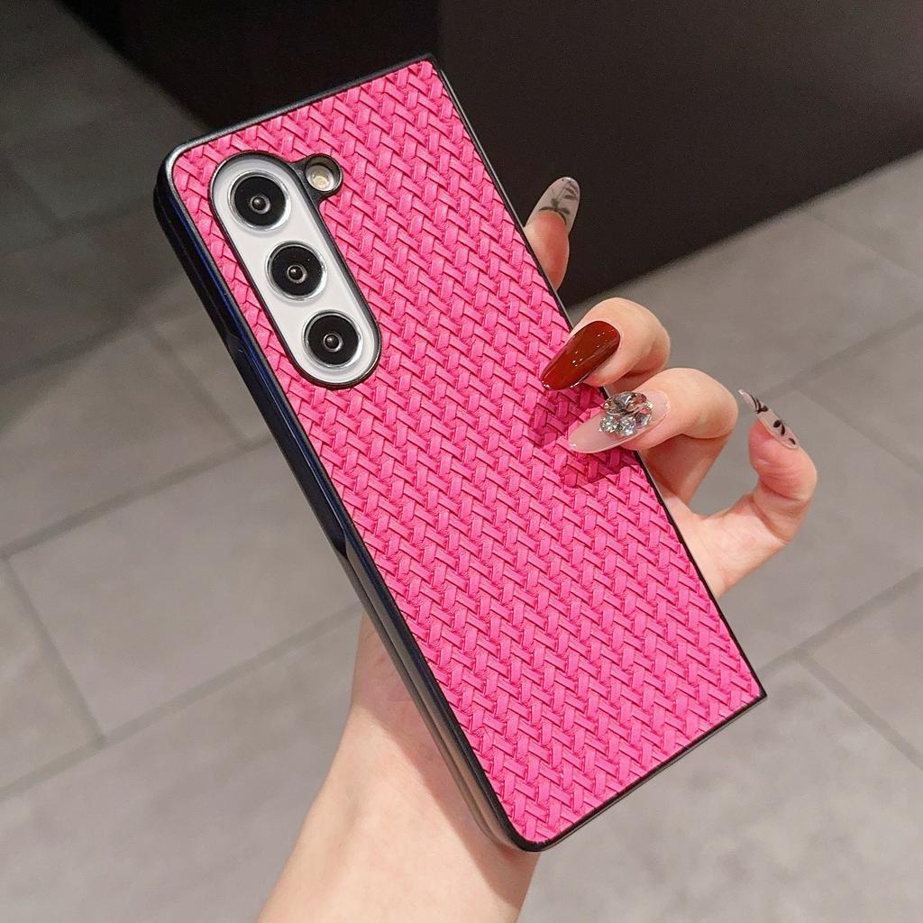 Чехол для Samsung Galaxy Z Fold5 5G, тканевая текстура, покрытие из ПУ кожи, ПК чехол для телефона