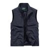 Outdoor Casual Work Attire Large Men's Vest with Multiple Pockets Shoulder Stand Up Collar Fishing Vest Men's Sports Vest