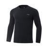 Li Ning Comfortable Casual Versatile Sports Long Sleeve Knit Top Men Tops Black AUDV033-1