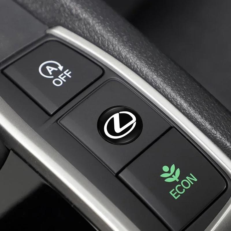 MMLU4 14/16mm Car Key Stickers Aluminum Decorative Paster For Lexus RX330 IS250 Ct200h ES300h GX Auto Interior Accessories keychain