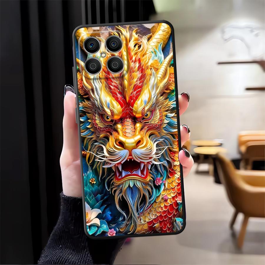 Крутой Чехол для Телефона с Драконом для Honor X8 70 Magic5Lite 200 400 Lite 8X 90 X9a X5b X6 X7